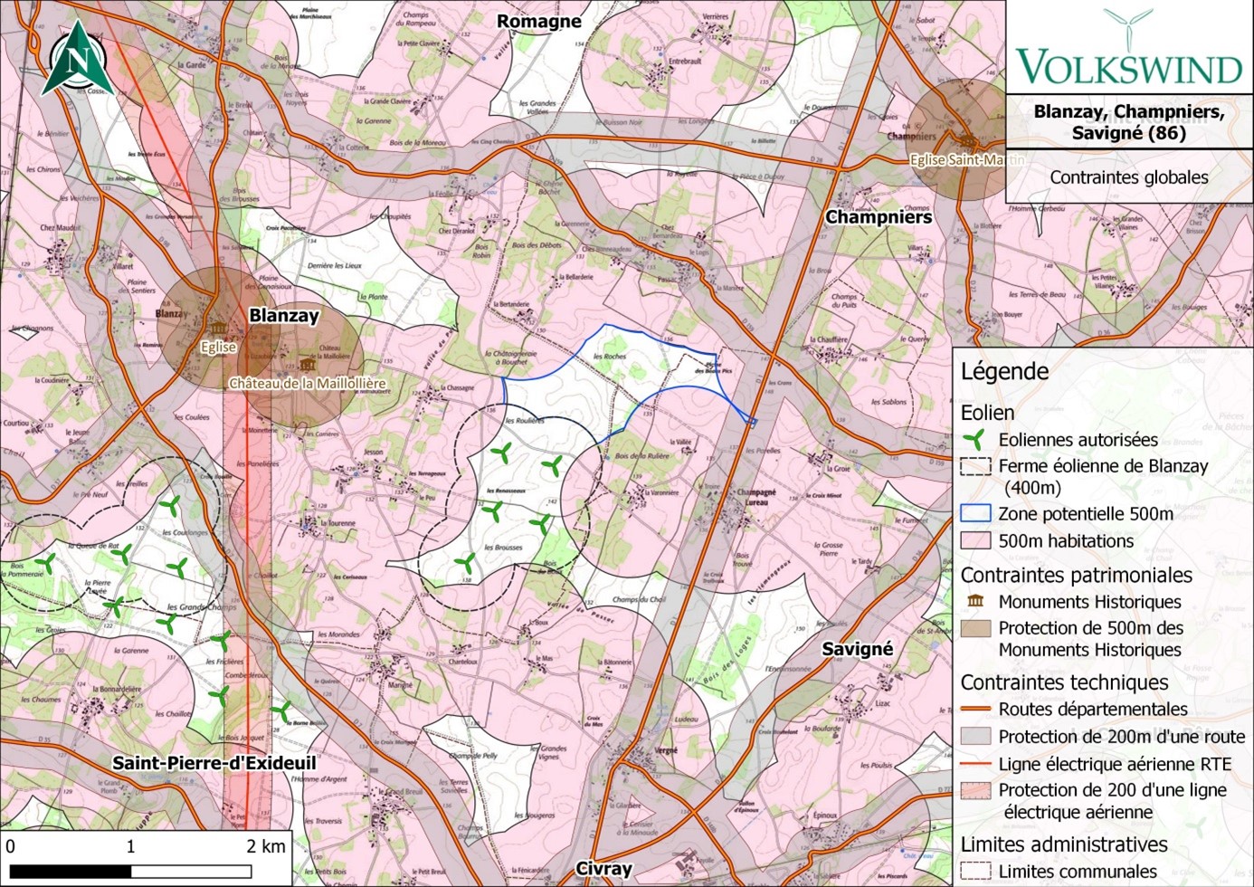 carte des contraintes